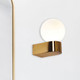 Wall Light Satin Brass Steel Opal Diffuser G9 IP44 4W 4000K 400lm Wall Light Satin Brass Steel Opal Diffuser G9 IP44 4W 4000K 400lm